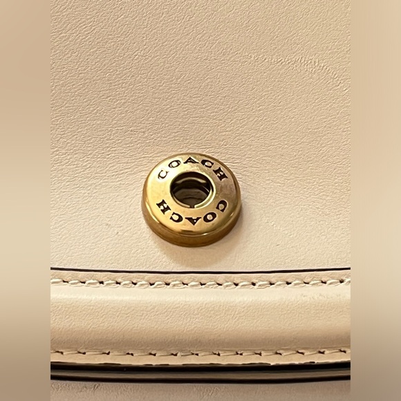 COACH C0749 Ivory/Beige BEAT Saddle Crossbody Glovetanned Leather Bag - Picture 15 of 16